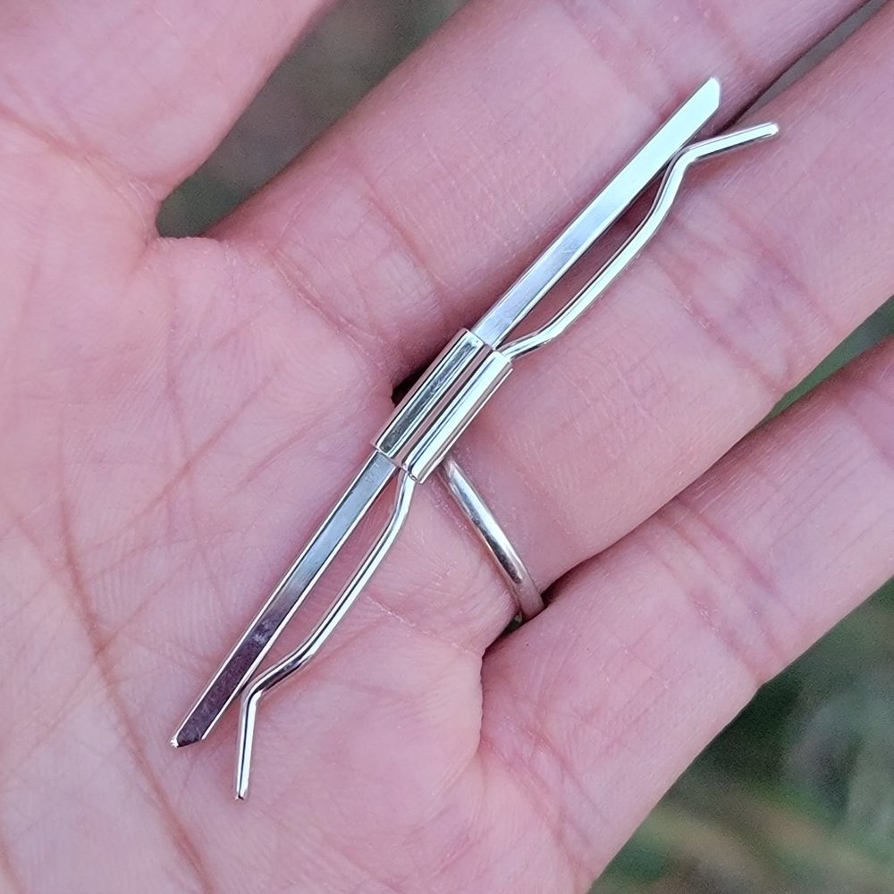 Solid 925 Sterling Silver Double Sided Tie Clip T… - image 8